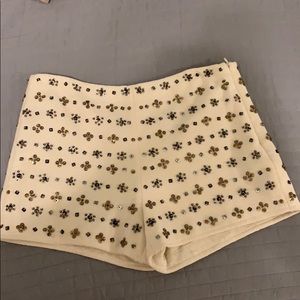 Zara embellished shorts